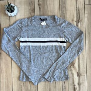 Brandy Melville  Long Sleeve Top with Stripes NWT